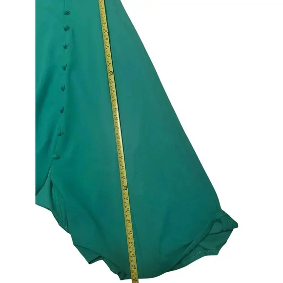 Calvin Klein Women's Flutter Sleeve V-Neck Midi with Button Front Detail Dress - Picture 8 of 8